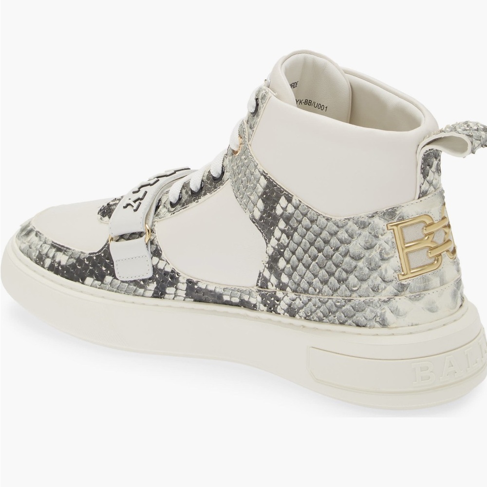 Bally Hightop Snakeskin Sneakers